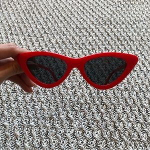 Red cat eye sunglasses
